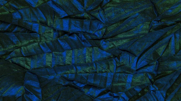 Textura fundo padrão papel de parede seda tecido preto com azul — Fotografia de Stock
