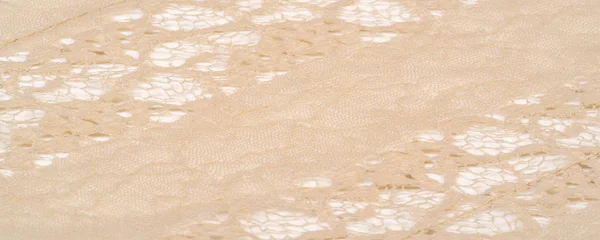 Textuur, achtergrond, patroon, beige zijde, vrouwelijk, gegolfd N — Stockfoto