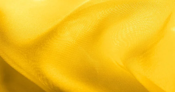 Texture Sfondo Motivo Tessuto Seta Giallo — Foto Stock