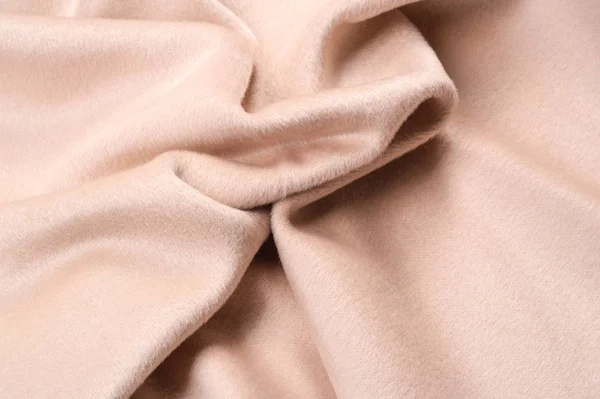 Texture, fond, motif. Tissu laine chaude, beige, pastel sl — Photo