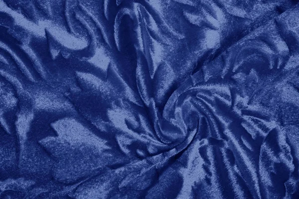 Textúra háttér mintázat velor ruhával kék színű bársony — Stock Fotó
