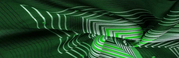 Textuur, patroon, collectie, zijde stof, groene achtergrond met — Stockfoto