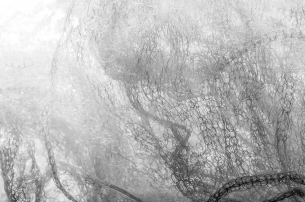 Bir un sayesinde bir örgü doku arka plan deseni beyaz kumaş — Stok fotoğraf