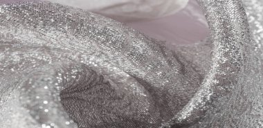 Doku arka planı, desen. beyaz brokar kumaş. Organze broca