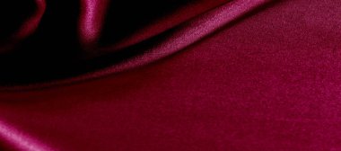 doku, kırmızı ipek kumaş panoramik fotoğraf. İpek Dük ruh saton -