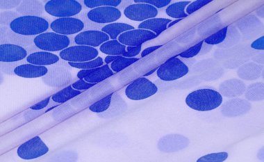 Doku arka plan, mavi polka nokta desenli ipek kumaş. Oluşturmak