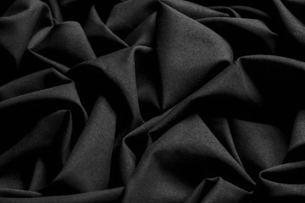 Fond texturé Plans, Tissu noir. Ce tissu léger de li — Photo