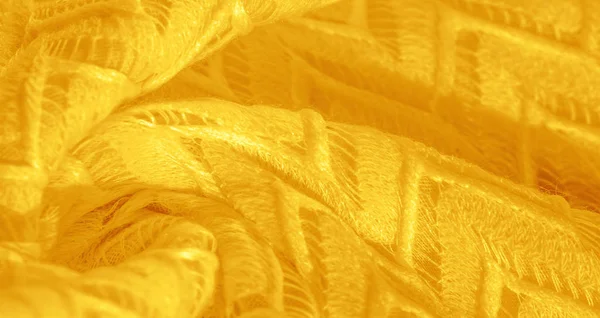 Textur, bakgrund, mönster, sidentyg, gul, Layered spets — Stockfoto