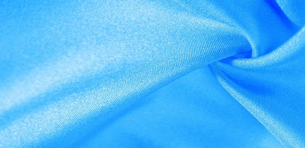 Textuur, achtergrond, patroon, zijde stof in blauw. Deze zijde is — Stockfoto