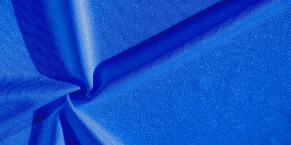 Textura, fondo, tela de seda, chal azul para mujer Conveniente — Foto de Stock
