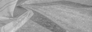 Doku deseni, beyaz arka plan üzerinde siyah gri ipek kumaş, f