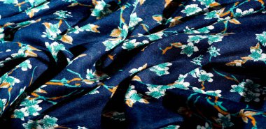 Doku, arka plan, desen, f yeşil renkleri ile kumaş mavi