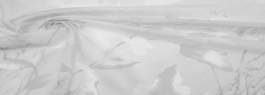 Doku, arka plan, büyük desenli ince yarı saydam ipek.