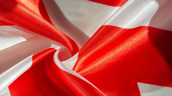 Textuur, achtergrond, patroon, zijde rood en wit crêpe adem. L — Stockfoto