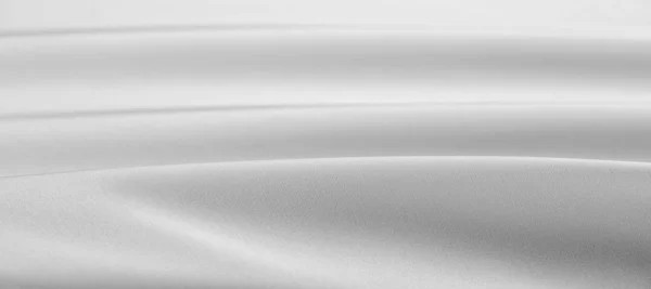 Background texture, pattern. White silk fabric. It has a smooth — Stock Photo, Image