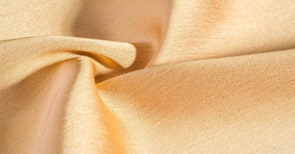 Background Pattern Texture Beige Golden Silk Fabric Has Smooth Matte — Stock Photo, Image