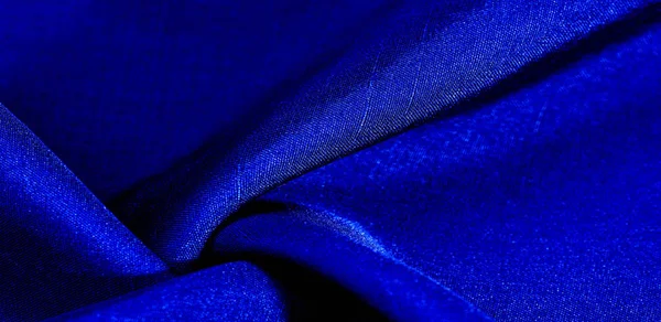 Tekstur, latar belakang, pola, warna biru, kain. kain katun — Stok Foto