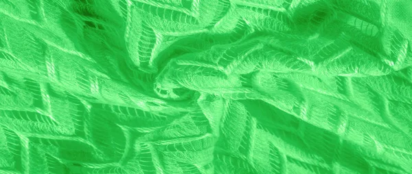 Tekstur, latar belakang, pola, kain sutra, hijau, renda berlapis t — Stok Foto