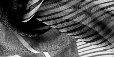 doku, arka plan, desen, duvar kağıdı. Siyah beyaz ipek kumaş