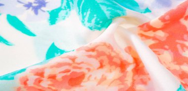 doku deseni pamuklu kumaş. Beyaz bir backgrou üzerinde çiçekler güller