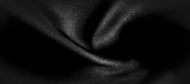 doku, arka plan, desen. Siyah ipek kumaş. Bu siyah ve