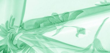 Doku arka plan, desen, duvar kağıdı. beyaz ipek kumaş, yeşil