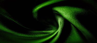 doku, arka plan, desen. yeşil ipek kumaş panoramik fotoğraf.