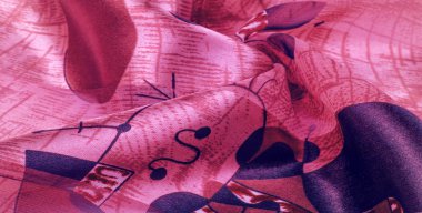 Arka plan dokusu Bir ipek baskı ile Evrensel georgette, drawin