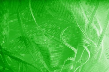 Doku, arka plan, desen. yeşil tül. Daha ağır w ile ince