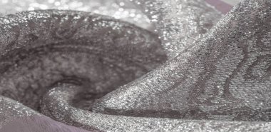 Doku arka planı, desen. beyaz brokar kumaş. Organze broca