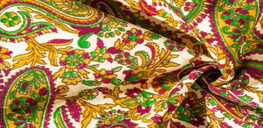 Arka plan dokusu, desen, paisley kumaş pamuk. Tarafından tasarlanmıştır