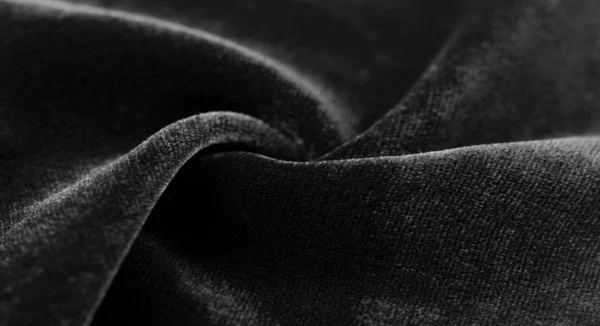 Texture background, pattern. Black Velveteen. This magnificent e — Stock Photo, Image