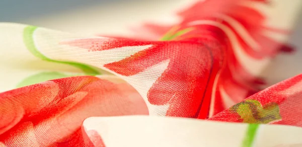 Textura de fundo, padrão, papel de parede. tecido de seda bege, r vermelho — Fotografia de Stock