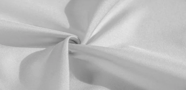 Texture, background, pattern, silk fabric of white color. This s — Stock Photo, Image