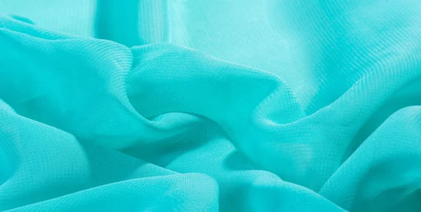 Textur bakgrund mönster blått sidentyg. Denna Silk organza — Stockfoto