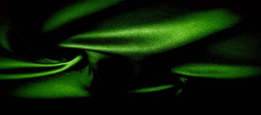 doku, arka plan, desen. yeşil ipek kumaş panoramik fotoğraf.