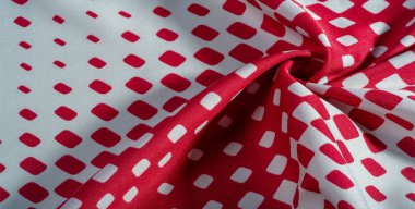 doku arka plan deseni. kırmızı sq bir desen ile ipek kumaş