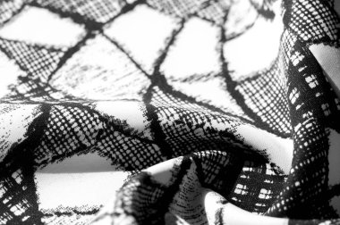 doku, arka plan, desen. siyah soyut f ile beyaz kumaş