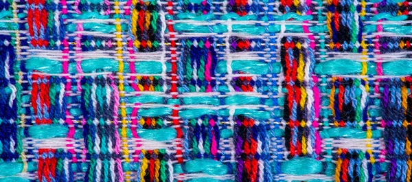 Background texture, pattern. Winter fabric, warm. big braided th — Stock Photo, Image
