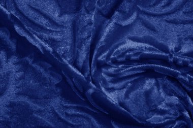 Mavi renk Kadife doku arka plan desen velor bez s