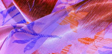 doku, arka plan. Metalik ipek kumaş. Ele eklemek için ideal