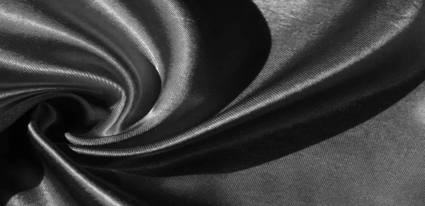 Texture, fond, motif, tissu en soie noir. Cet adorable — Photo