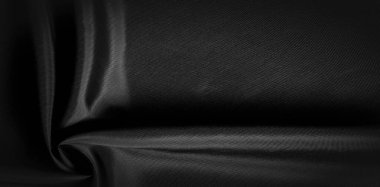 doku, arka plan, desen. Siyah ipek kumaş. Bu siyah ve