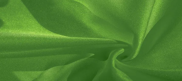 Textura, fundo, padrão, tecido verde seda. Crepe de cetim em — Fotografia de Stock