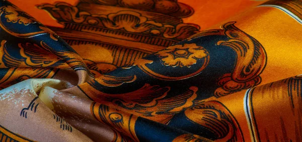 Tejido de seda con patrón gótico. Estaría encantado de ser israelita. — Foto de Stock