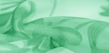 Doku arka plan, desen, duvar kağıdı. beyaz ipek kumaş, yeşil