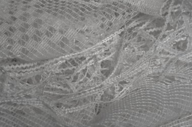 Doku, arka plan, desen. Beyaz tül. Bu olağanüstü n ekleyin