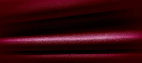 Texture, red silk fabric panoramic photo. Silk Duke mood satin - — Stock Photo, Image