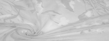 Doku, arka plan, büyük desenli ince yarı saydam ipek.