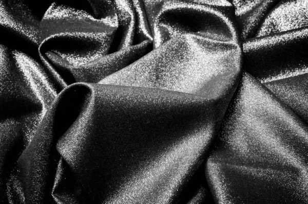 Textura, pozadí, vzorek. Tkaninou šedá černá potažená — Stock fotografie